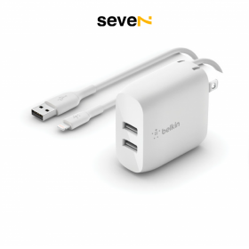 Bộ Cáp Sạc Belkin 24W Chính Hãng 2 Cổng USB – Chuẩn MFI